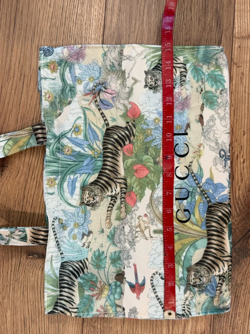 Gucci Multicolor Tiger Print Canvas Tote